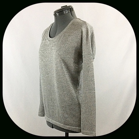 TOPSHOP💕SILVER Metallic Thred Sweater💕 - Picture 1 of 4